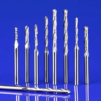

10Pcs 1/8 Inch 3.175 Shank 17mm 2 Flutes Carbide Helical Ball Nose End Mills Cutter CNC Length 38mm Machine Tools Accessories