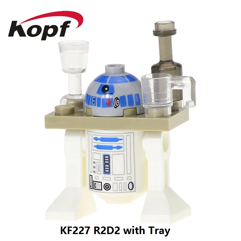 

Reindeer R2D2 With Tray Robot BB8 Luke Skywalker Anakin Commander Appo Gree Star Wars Building Blocks Toys for children KF227