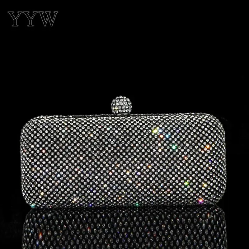 Black Clutch Bags for Women 2018 Baguette Evening Bag with Rhinestone Luxury Handbags Women Party Bags Designer Silver Purse Black Clutch Bags for Women 2018 Baguette Evening Bag with Rhinestone Luxury Handbags Women Party Bags Designer Silver Purse
