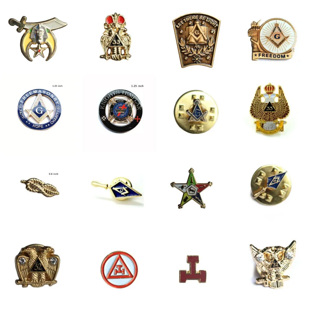 Масонская штифта для отворотов Freemason Тамплиер шпатель из Акаши Eastern Star Scottish Rite