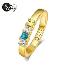 UNY Mothers Personalized Special Anniversary font b Gift b font Birthstone Ring With Accents In Sterling