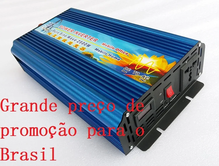 

Pure Sine Wave Power Inverter 2500W DC 24V to 220V 50HZ AC with Digital Display