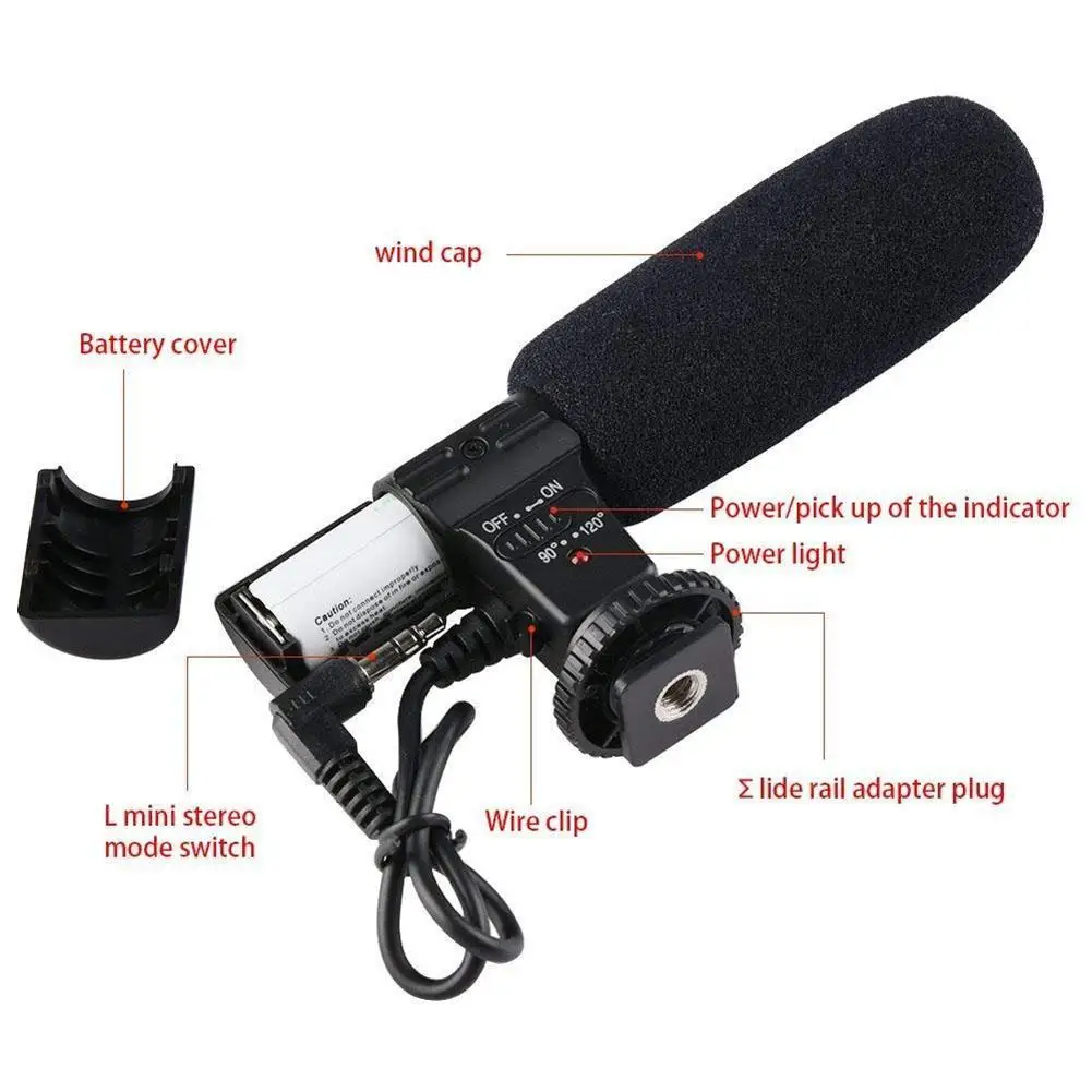 

BEESCLOVER Camera Microphone 3.5mm Digital Video Recording Microphone for D-SLR Camera for Nikon/Canon Camera/DV Camcorder r15