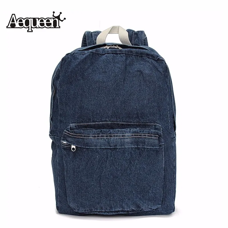 AEQUEEN Women Backpacks Summer Denim Jean School Bags For Teenagers