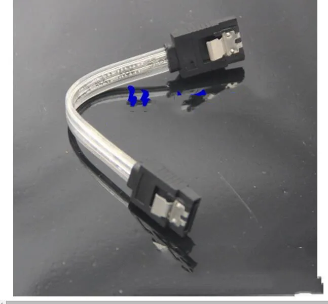 

12pcs /lot Ultrashort 10CM dual channel aluminum foil SATA3 2 high-speed data lines with double steel buckle dual head straight