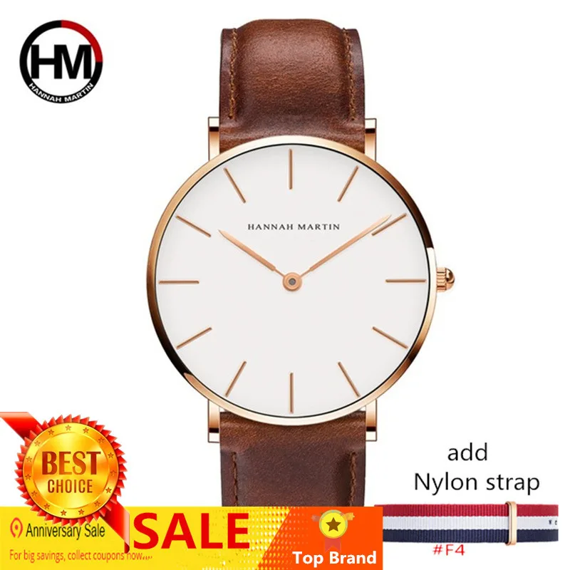 Dropshipping High Quality DW Watch Style Watch Men Leather Waterproof