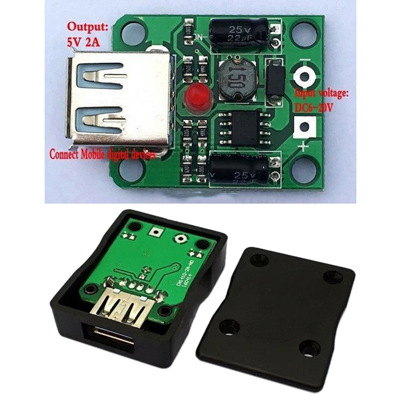 С источником питания от постоянного тока, 6 V-20 V 18V 5V 2A макс USB Зарядное устройство регулятор для Панели солнечные складной мешок/Сотовый Панель/зарядки телефона Питание модуль