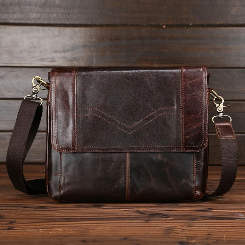

TIANHOO 2018 new fashion man bags genuine leather cow leather oil wax style mens bag crossbody men leather bag simple designer