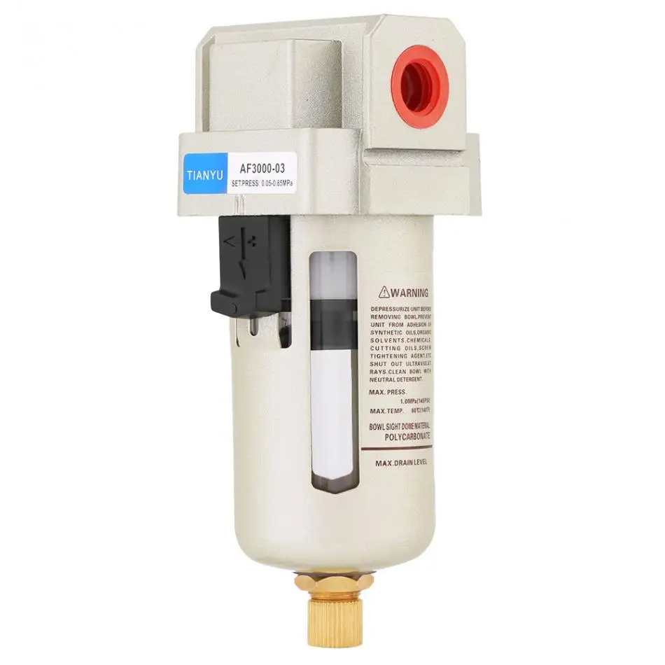 

1 pcs AF3000-03 G3/8'' Compressed Air Compressor In Line Moisture Water Filter.