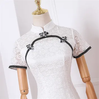 

Short Cheongsam 2019 Summer Chinese Short Girls Elegant Dress Sweet Improved Cheongsam Dress Short Sleeves Sheath Party Dress