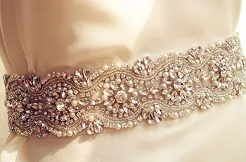 

bridal sash belt, crystal bead trim, crystal embellishment sash
