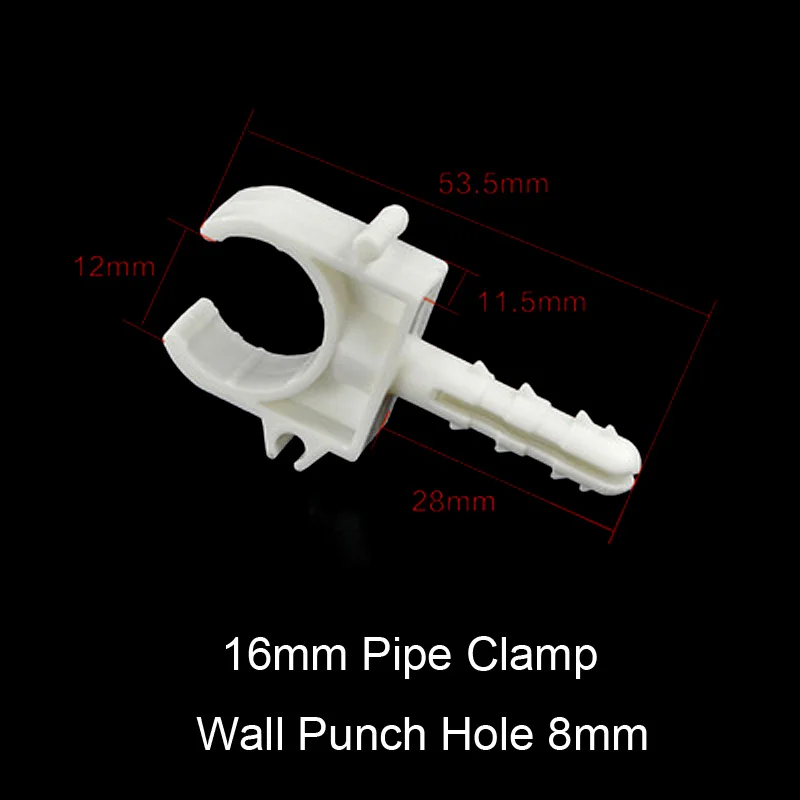 NuoNuoWell OD 16/20/25/32 мм воды держатель трубы PPR замок Тип зажим U Пряжка шланг Труба настенная фиксированные фитинги Пластик 5pcs-Pack - Цвет: 16 wall clamp
