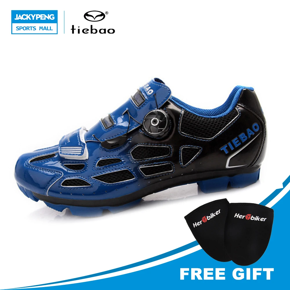 

TIEBAO Outdoor Sport Cycling Shoes MTB Mountain Bike Shoes Blue Green Yellow Racing Self-Locking Athlet Shoes size 46 47