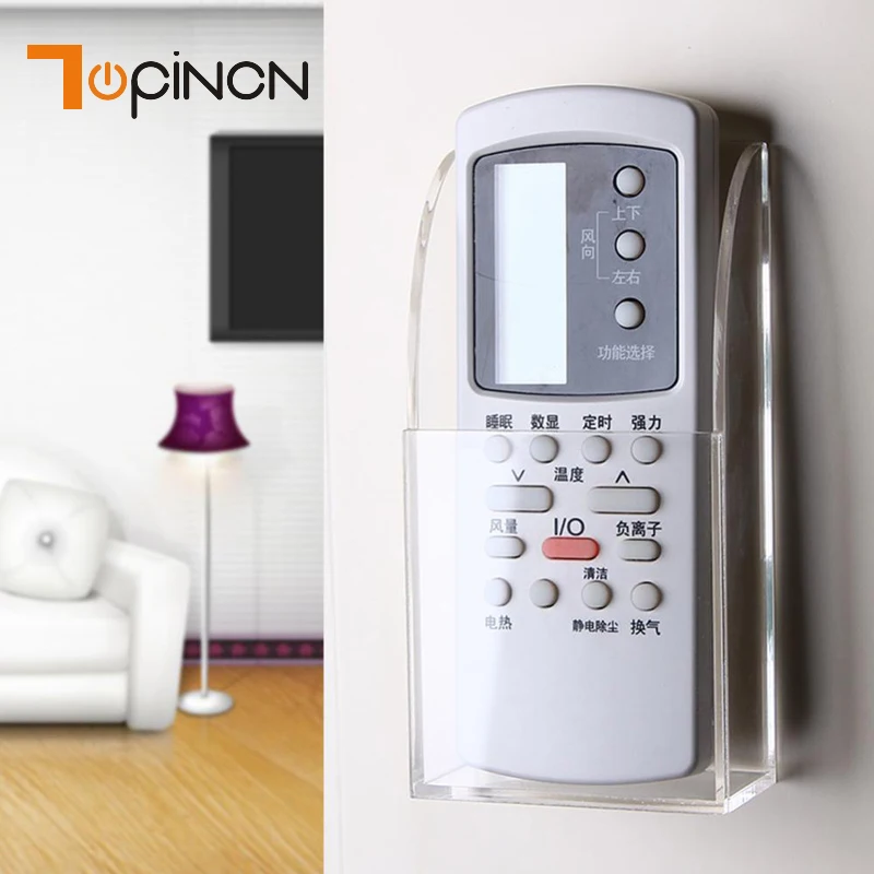 

Acrylic Wall Mounted Remote Control Holder Storage Box Air Conditioner TV Remote Control Organizer Storage Stand Holder Shelves