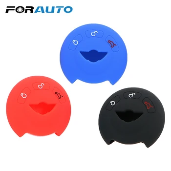 

FORAUTO Auto Key Cover Car Key Case Remote Silicone For BMW Mini R61 R60 R58 R57 R56 3 Buttons Fashion 3 Colors