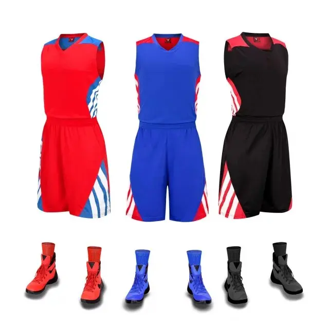 Men Basketball Sets men basketball jerseys and shorts male Breathable