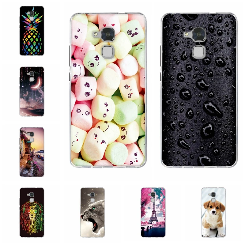 

For Huawei Honor 5C 5 C Case Soft Silicone TPU For Huawei Honor 7 Lite honor 5c Cover Fashion Patterned For Huawei GT3 Capa Bag
