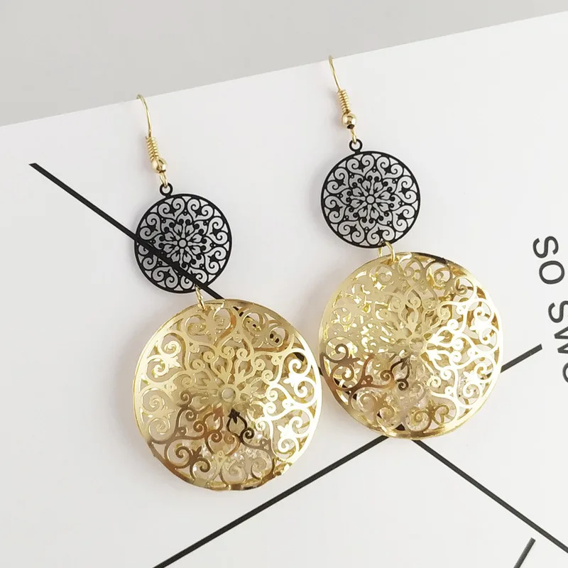 

hook exaggerated eardrop circle earrings punk cross-border for wave sago earrings Europe and America, and accessories