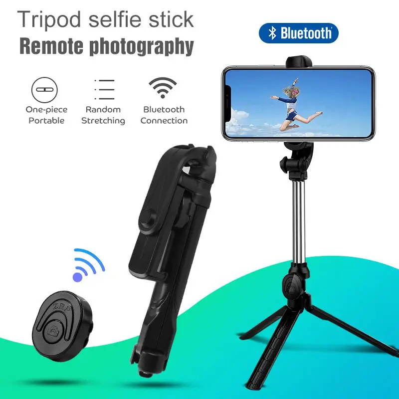 

Portable Mini Tripod Smartphone Selfie Stick Bluetooth Shutter Remote Foldable Selfie Tripod for iPhone Samsung
