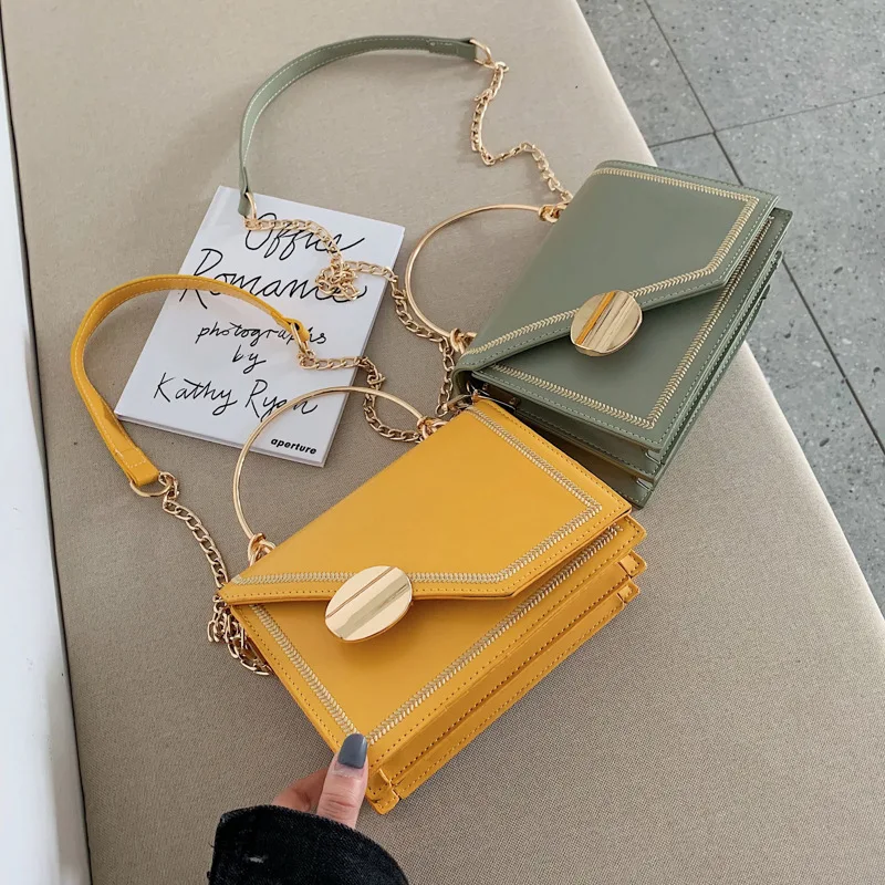

Senior sense small bag female 2019 new wave fashion single shoulder Messenger bag wild chain small square bag