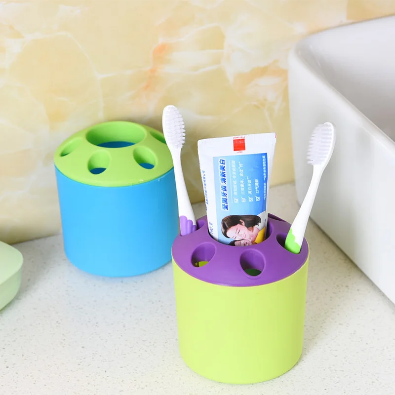 Multifunction 6 Hole Stand Fashion Style Toothbrush Holder Bracket