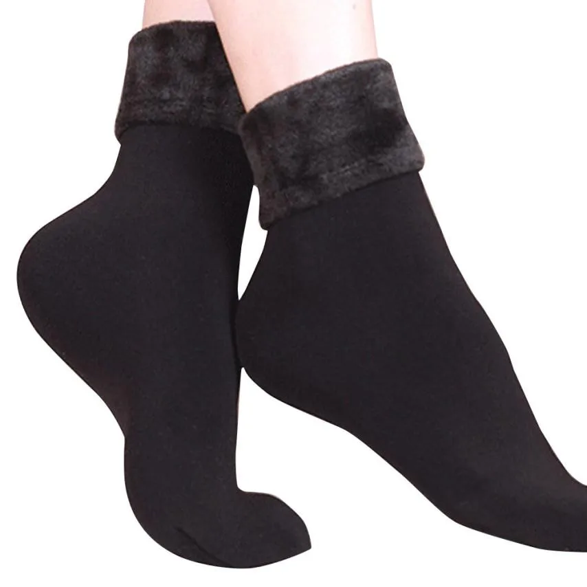 Women Thicken Winter Warm Socks Casual Solid Short Ankle Socks Female