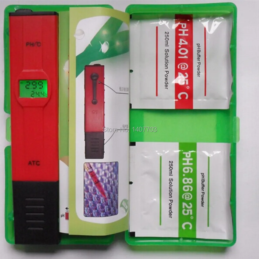 

Wattson pen pocket ph temperature meter with buffer powder 30pcs per pack