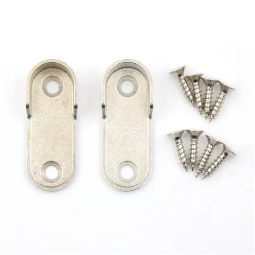 

1 pair Hanging Rod Holder fitting for tube of Dia.16mm + 4 Screws Wardrobe tube support bracket Clothes