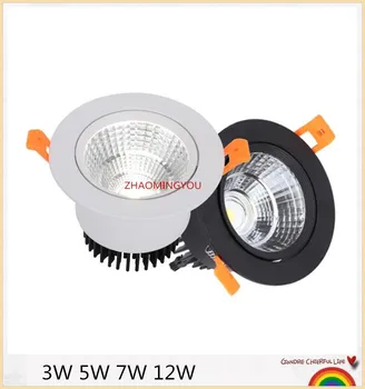 

3W 5W 7W 12W 20W Dimmable Led downlight light COB Ceiling Spot Light 85-265V ceiling recessed Lights Indoor Lighting