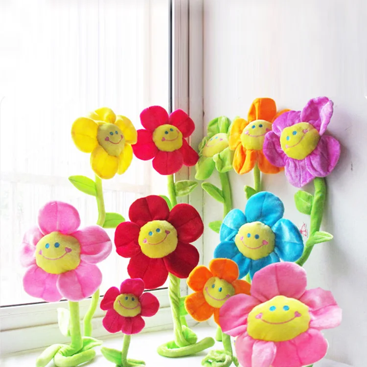 Прекрасный Цвет FUL плюшевые куклы букет Подсолнух подарок игрушка для детей дома свадебный Декор цветы можно смешать Цвет