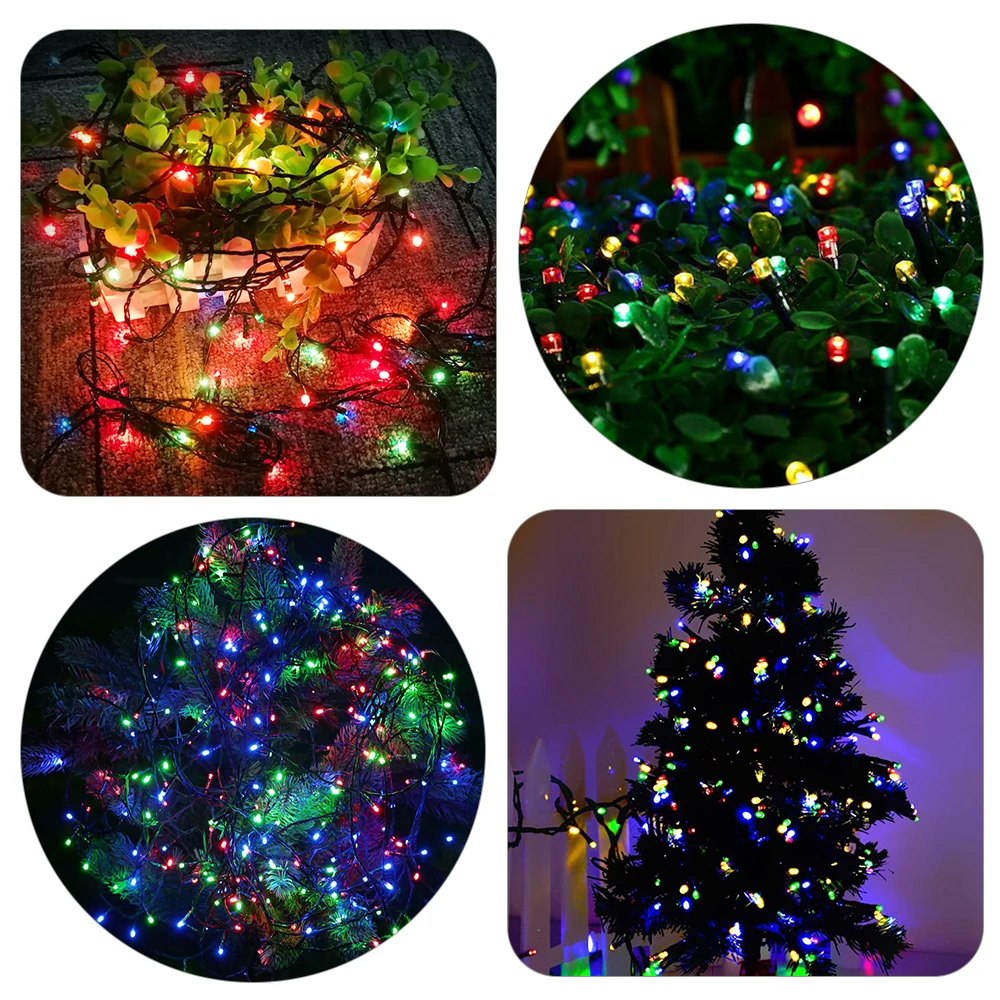 RGB рождественское праздничное освещение 10 м 220 В 100 гирлянды светящиеся огни вечерние елки вечерние украшения ночное освещение