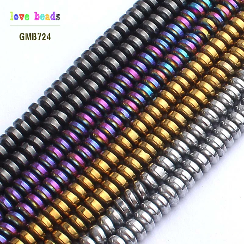 4*2mm Rondell Hematite Beads Natural Stone Beads For Jewelry Making 180pcs/lot Spacer Beads Diy Jewelry