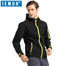 IEMUH Фирменная Новинка для мужчин треккинг Пешие прогулки Открытый ветрозащитный спортивный, из мягкой кожи куртка водонепроницаемая Мужская походная альпинистская Лыжная куртка
