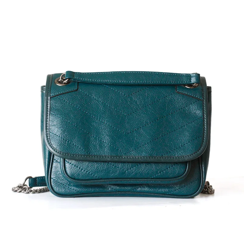 Женская сумка через плечо Vieline из натуральной кожи, кожаные сумки через плечо в стиле ретро - Цвет: green