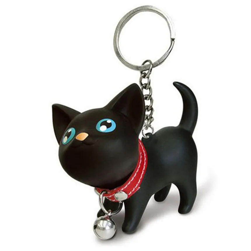 

Vehicle Car-styling 2019 New Hot Cat Kitten Keychain Keyring Bell Toy Lover Key Chain Rings For Handbag