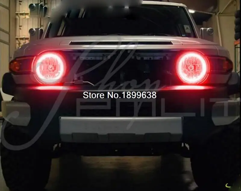 Для Toyota FJ Cruiser светодиодные фары rgb halo angel eyes комплект аксессуары для стайлинга автомобилей 2007 2008 2009 2010 2011 2012 2013