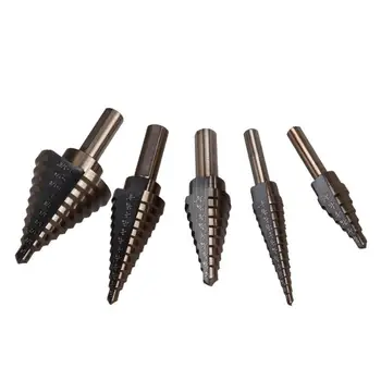 

5pcs/Set Tool Drill Step Titanium Speed Coated Steel Tool Drill Protective Padded cobalt drill bits