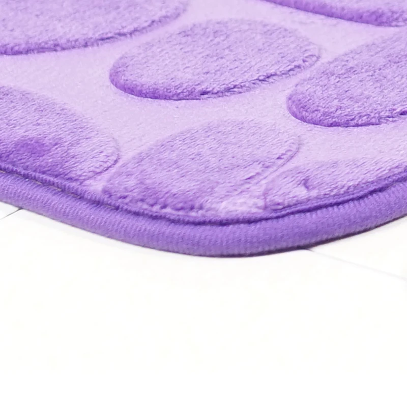 2pcs/Set 3D Cobblestone Soft WC Toilet Foot Pad Rugs Washable Non-slip Mat Bathroom Set Carpet Doormat Decoration Accessories