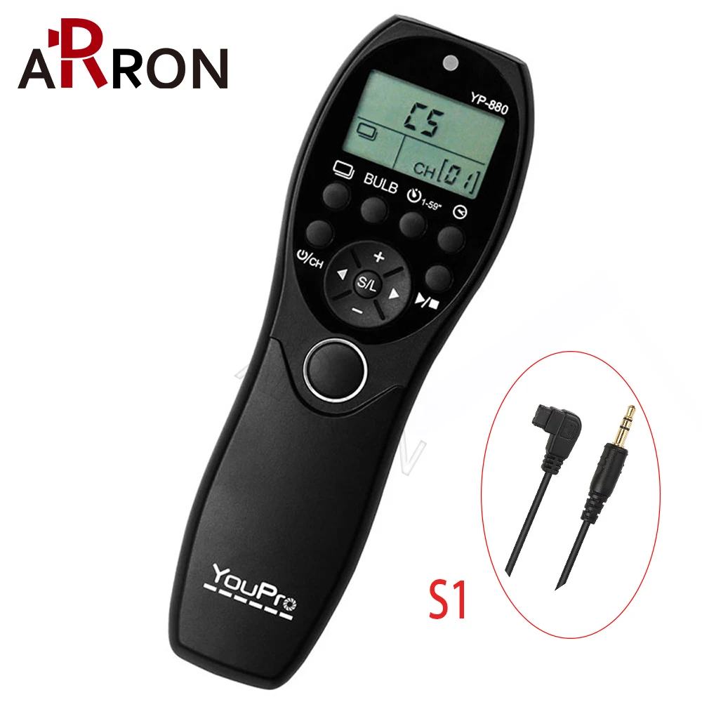 

Hot YouPro 880 S1 Wired Timer Remote Switch Shutter for Sony SLT-A77 Alpha DSLR-A900 A850 A700 A580 A300 A200 A77 A57 A35 A33