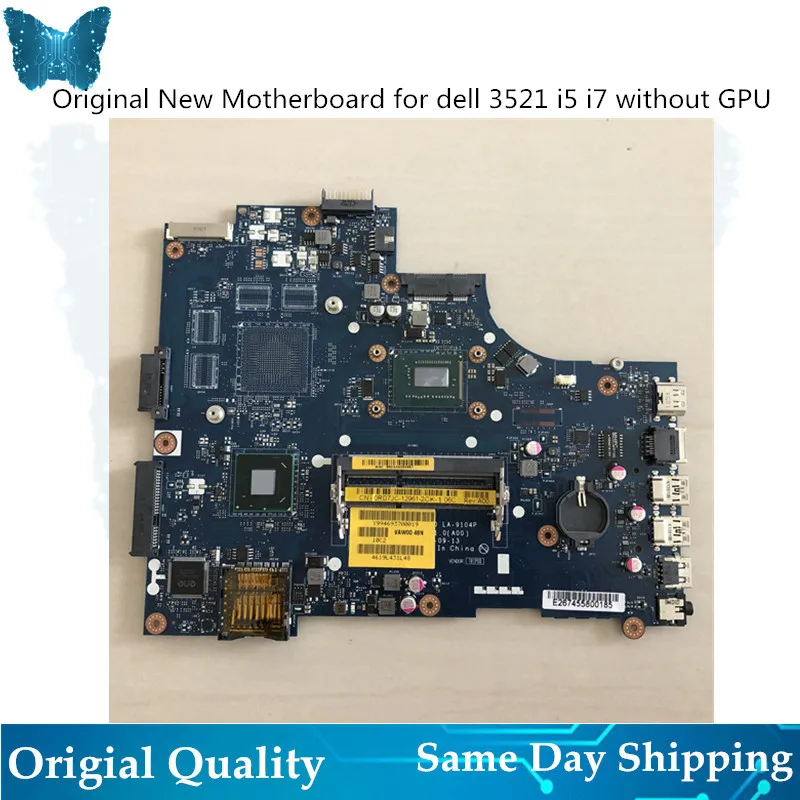 

GIAUSA Laptop motherboard for DELL 15R 3521 5521 Mainboard I5 LA-9104P fully tested DDR3