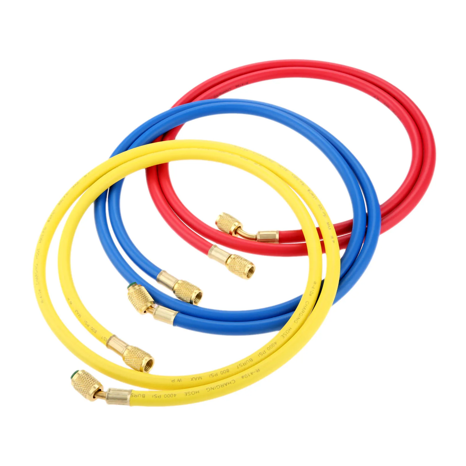 

60" R410A AC Charging Hose HVAC Air Condition Refrigerant R134 R12 R22 R502 1/4" SAE Hose Fittings 800PSI Air Conditioner Mayitr