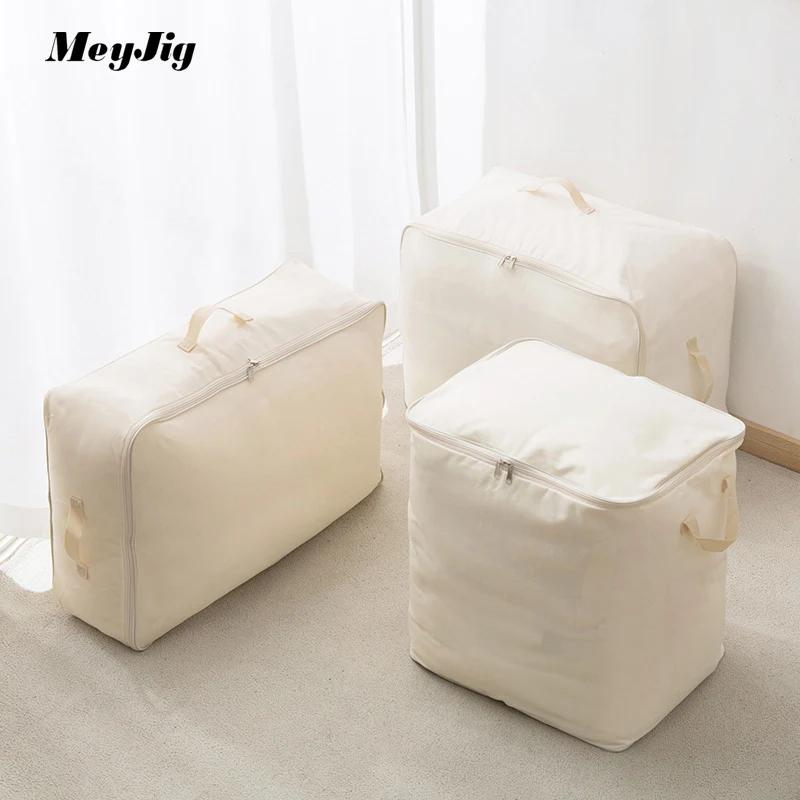 Meyjig Oxford Cloth Cotton Quilt Storage Bag Organizer Large Clothes