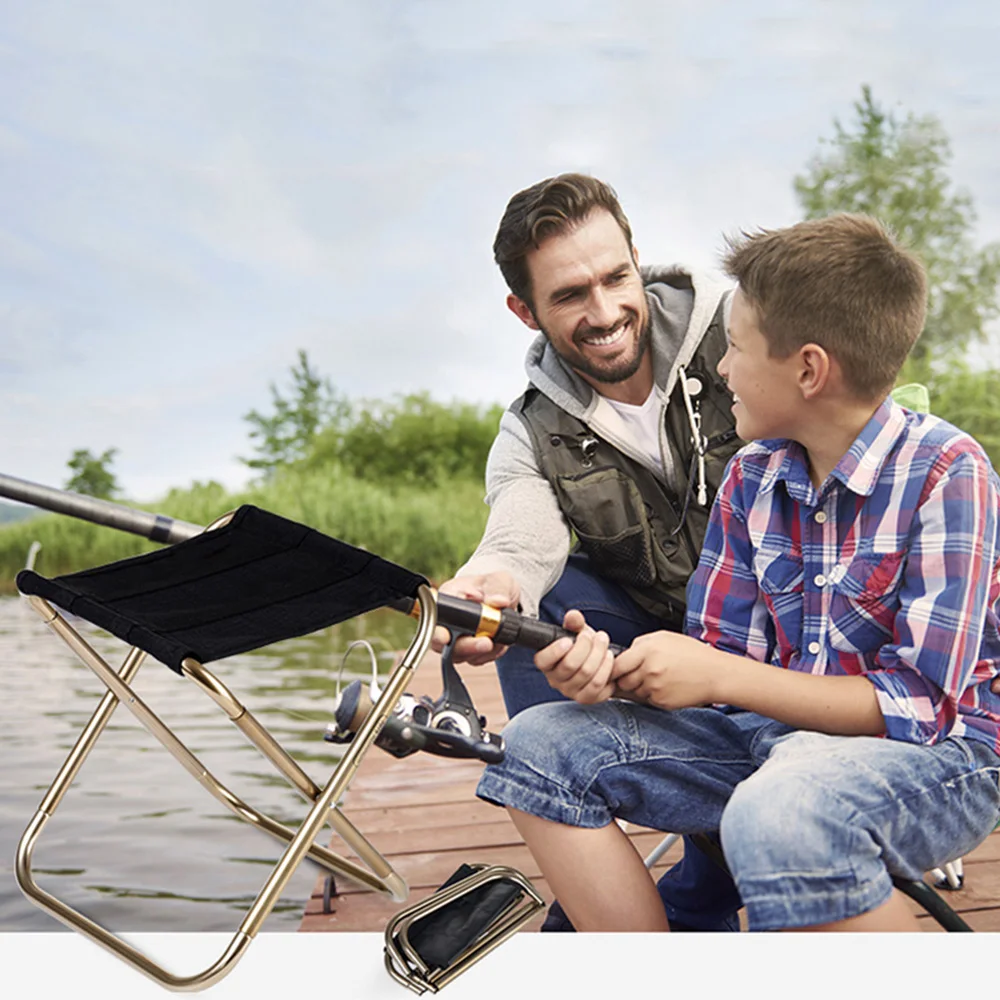 

Folding Fishing Chair Lightweight Picnic Camping Chair Foldable Aluminium Cloth Outdoor Portable Easy To Carry Fishing Tools