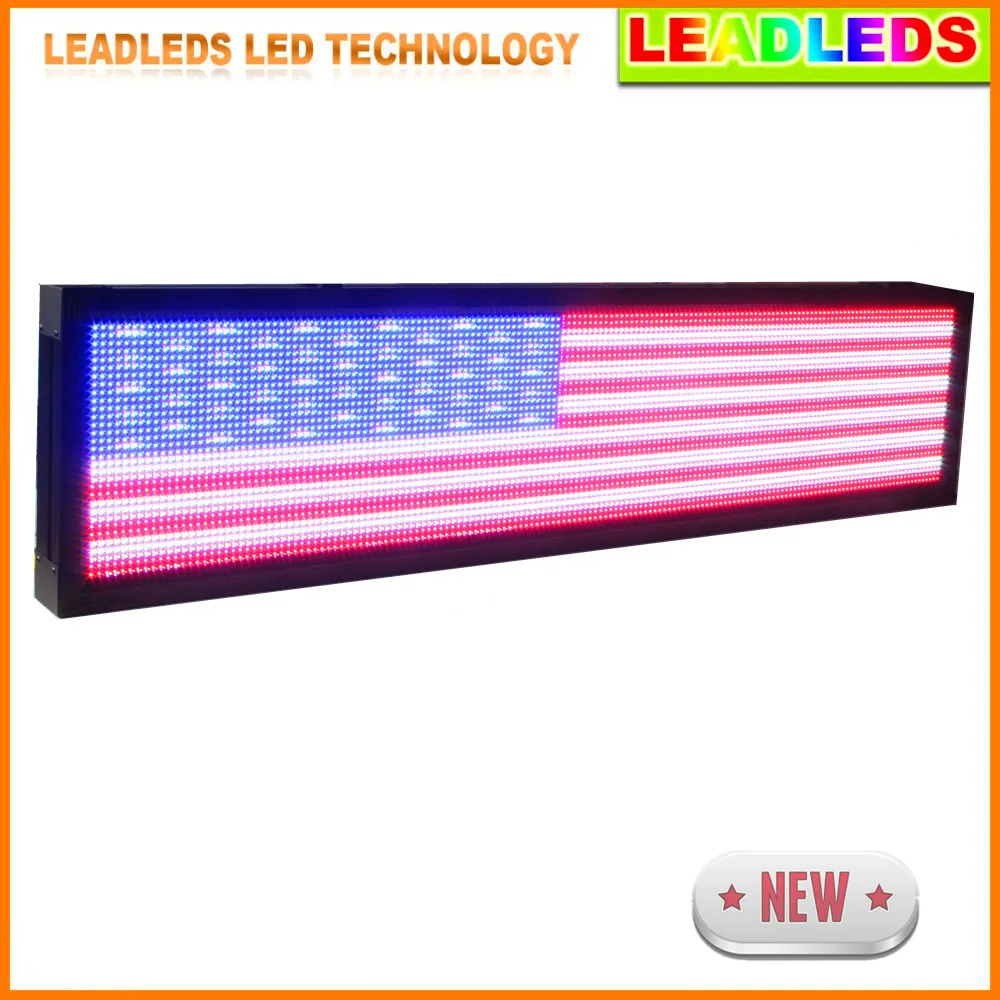 

168 x 40cm P10 Outdoor waterproof Full Color Led Display Screen / LED video Display Sign Board use LAN programming