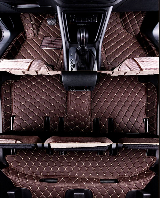 

High quality rugs! Custom special car floor mats for Hyundai Santa fe 7 seats 2012-2006 waterproof car carpets for Santafe 2011