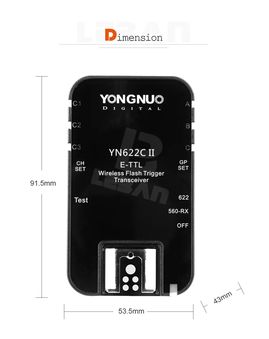 YONGNUO обновленный YN622C II одиночный трансивер HSS E-TTL вспышка триггер h-скорость синхронизации для Canon