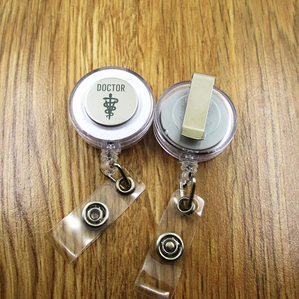 Doctor Id Badge Reel For Docter Nurse Teacher Student Retractable