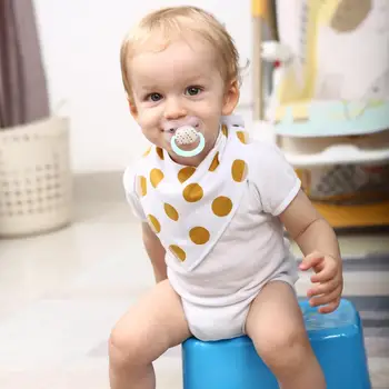 

8PCS Baby Cotton Saliva Towel Triangle Towel Cotton Snap Baby Bib Infant Burp Cloths Baby Eating Accessory baby bibs