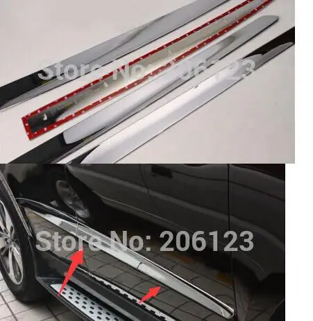 

07 08 09 10 11 12 for Hyundai Santa Fe Chrome Side Door Body Molding Protector Trim 2007 2008 2009 2010 2011 2012