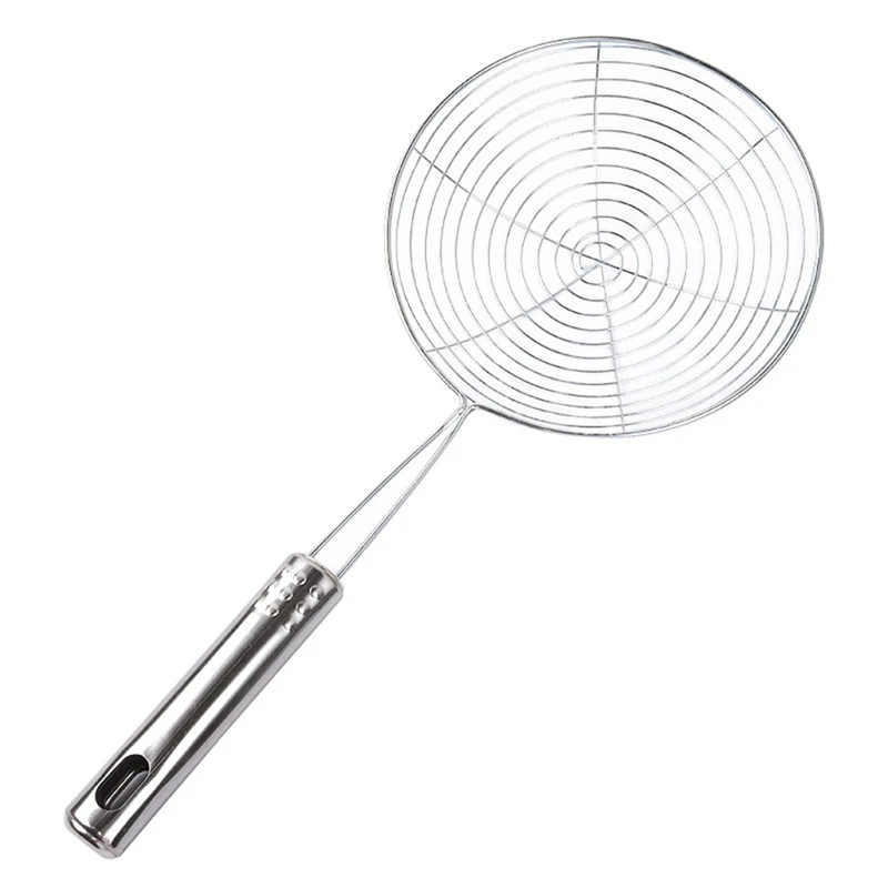 1pcs Kitchen Stainless Steel Spider Strainer Wire Skimmer With Spiral Mesh Net Colanders Mesh Ladle For Kitchen Tools Colanders Strainers Aliexpress